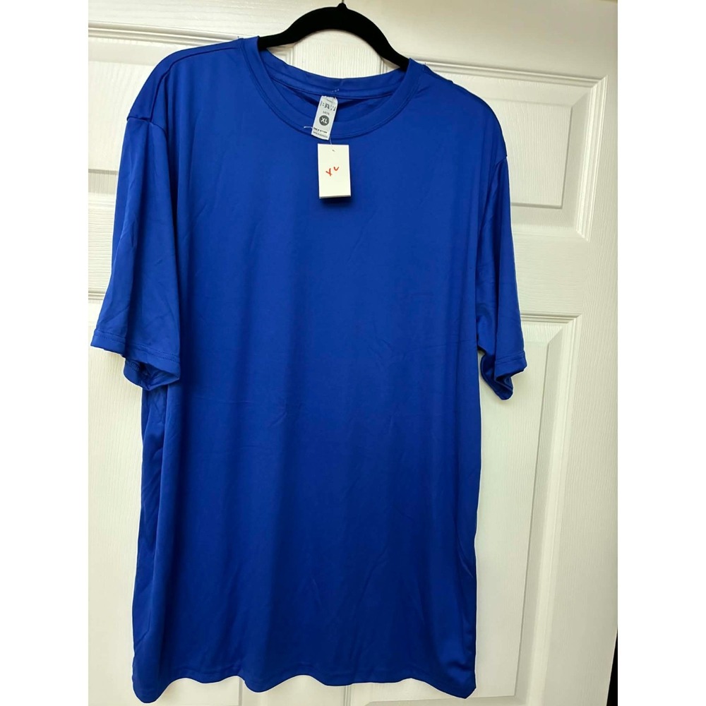 Performance T-Shirt Mens XL Blue Moisture Wicking Athletic Polyester ShortSleeve